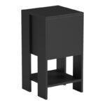 Κομοδίνο Reppo μαύρο 30x30x55εκ - Image 2