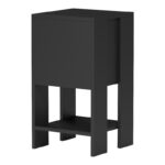 Κομοδίνο Reppo μαύρο 30x30x55εκ - Image 5
