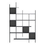 Βιβλιοθήκη Manco ανθρακί 122x25.5x188εκ - Image 3