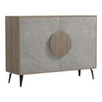 Μπουφές Gora sonoma-μπεζ οψη μαρμαρου 110x35.5x82εκ - Image 3