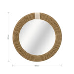 Καθρέπτης Rope φυσικό 60x2x60εκ - Image 3
