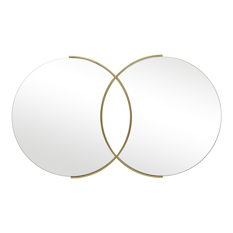 product_pako_233-000036 Καθρέπτης διπλός Miryata μέταλλο σε χρυσή απόχρωση 105x3x60εκ - Image 1