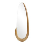 Καθρέπτης οβάλ Marly mdf σε φυσική απόχρωση 50.5x4x127εκ - Image 3