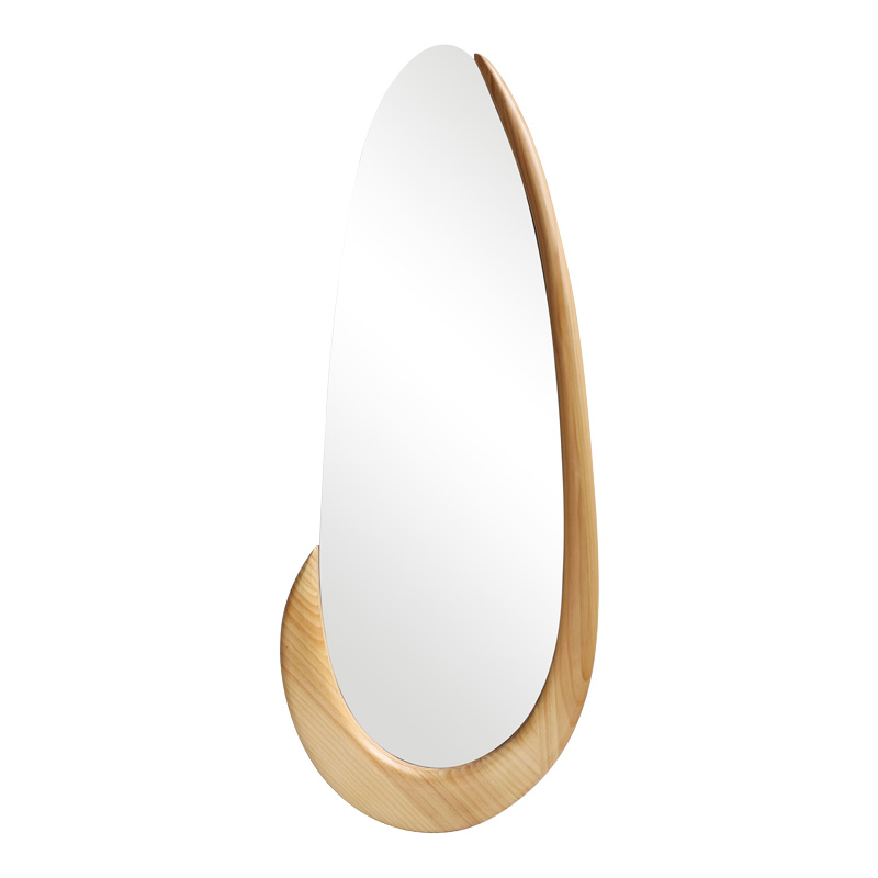 product_pako_233-000037 Καθρέπτης οβάλ Marly mdf σε φυσική απόχρωση 50.5x4x127εκ - Image 1