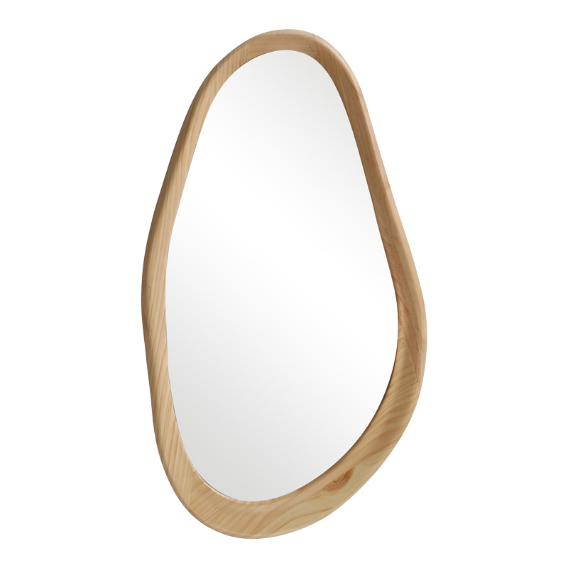 product_pako_233-000038 Καθρέπτης οβάλ Baloa mdf σε φυσική απόχρωση 44x4x80εκ - Image 1