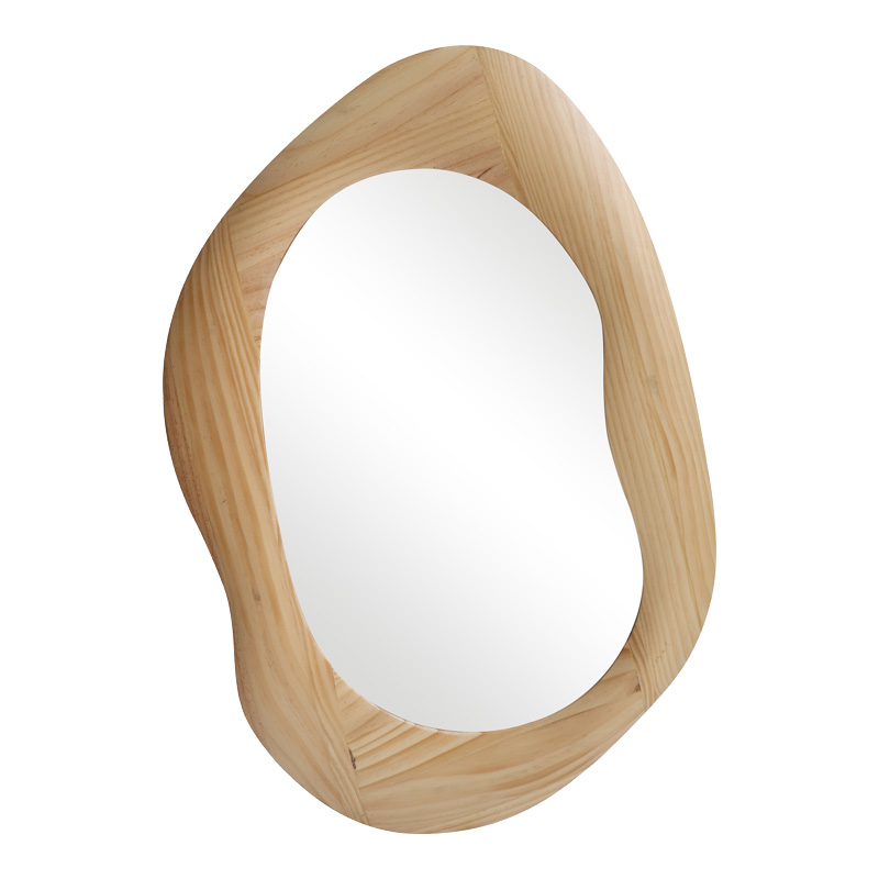 product_pako_233-000039 Καθρέπτης οβάλ Enola mdf σε φυσική απόχρωση 54x2.5x80εκ - Image 1