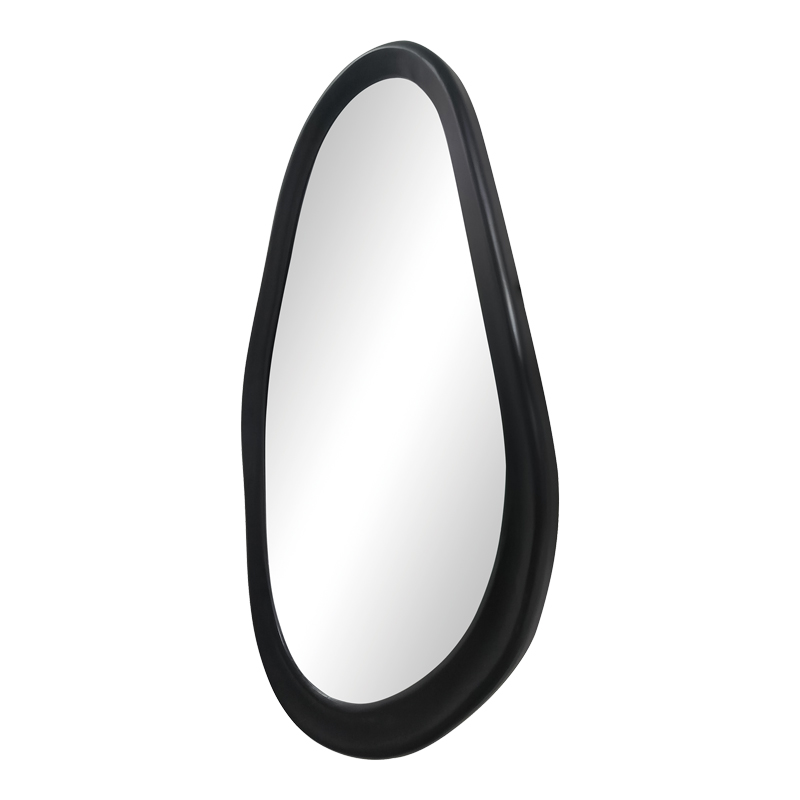 product_pako_233-000045 Καθρέπτης οβάλ Baloa mdf σε μαύρη απόχρωση 44x4x80εκ - Image 1
