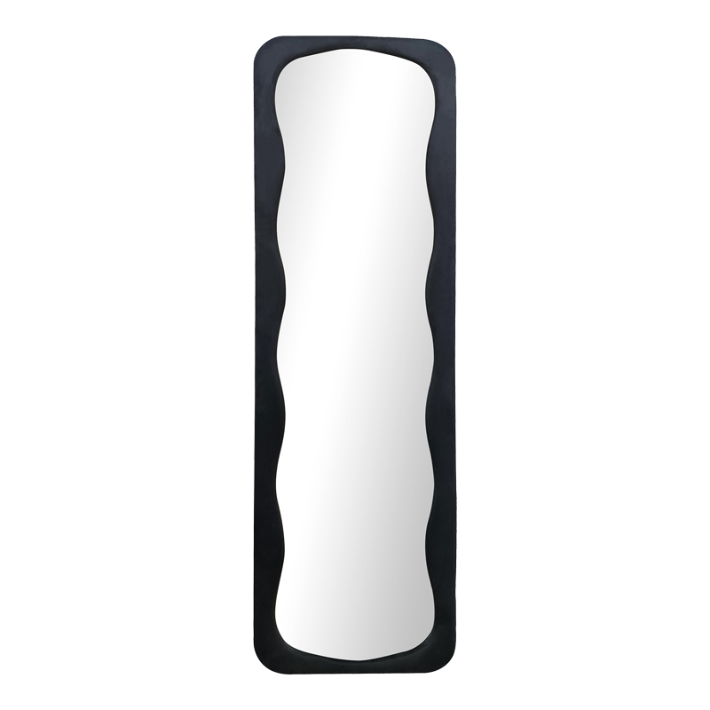 product_pako_233-000046 Καθρέπτης δαπέδου Lezour βελούδο σε μαύρη απόχρωση 50x5x170εκ - Image 1