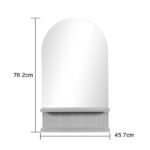 Καθρέπτης με ράφι Mensola mdf σε φυσική απόχρωση 45.7x12.7x76.2εκ - Image 5
