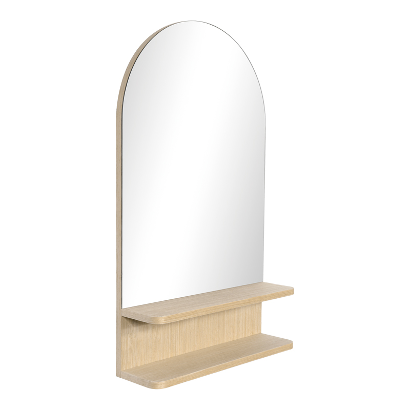 product_pako_233-000048 Καθρέπτης με ράφι Mensola mdf σε φυσική απόχρωση 45.7x12.7x76.2εκ - Image 1