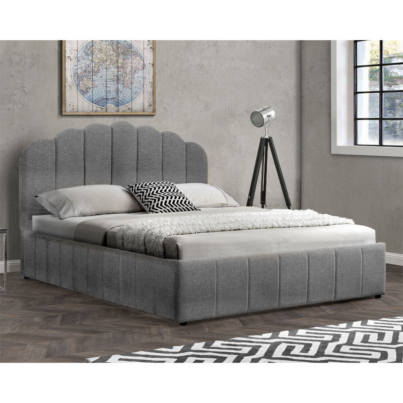 product_pako_234-000009 Κρεβάτι διπλό Tatiana ύφασμα ανθρακί με αποθηκευτικό χώρο 160x200εκ - Image 1