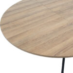 Tραπέζι Lydia MDF επεκτεινόμενο καρυδί-μαύρο 120-160x120x79εκ - Image 7