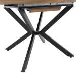 Tραπέζι Lydia MDF επεκτεινόμενο καρυδί-μαύρο 120-160x120x79εκ - Image 9