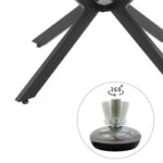 Tραπέζι Lydia MDF επεκτεινόμενο καρυδί-μαύρο 120-160x120x79εκ - Image 10