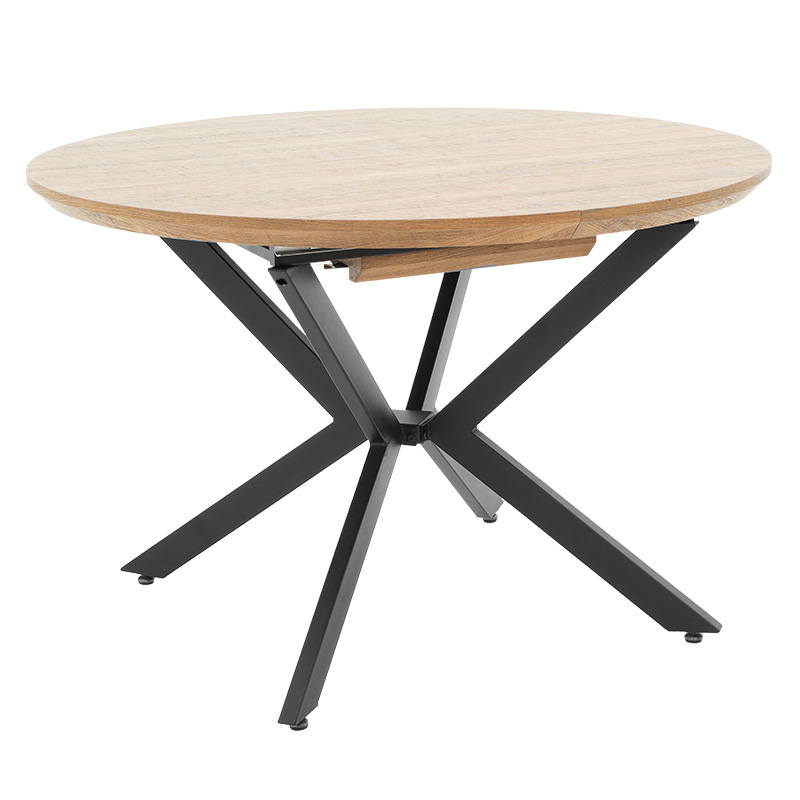 product_pako_235-000004 Tραπέζι Lydia MDF επεκτεινόμενο καρυδί-μαύρο 120-160x120x79εκ - Image 1