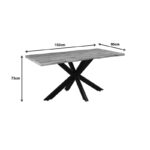 Tραπέζι Gilman MDF sonoma-μαύρο 150x90x75εκ - Image 6
