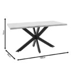 Tραπέζι Gilman MDF sonoma-μαύρο 150x90x75εκ - Image 7