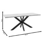 Tραπέζι Gilman MDF sonoma-μαύρο 180x90x75εκ - Image 7