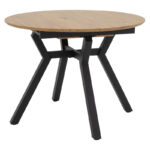 Tραπέζι Frances επεκτεινόμενο MDF sonoma-μαύρο 100-140x100x75εκ - Image 2