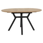 Tραπέζι Frances επεκτεινόμενο MDF sonoma-μαύρο 100-140x100x75εκ - Image 3