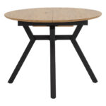 Tραπέζι Frances επεκτεινόμενο MDF sonoma-μαύρο 100-140x100x75εκ - Image 4