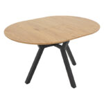 Tραπέζι Frances επεκτεινόμενο MDF sonoma-μαύρο 100-140x100x75εκ - Image 5