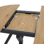 Tραπέζι Frances επεκτεινόμενο MDF sonoma-μαύρο 100-140x100x75εκ - Image 7