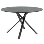 Tραπέζι Cerco MDF μαύρο Φ120x75εκ - Image 2