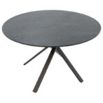 Tραπέζι Cerco MDF μαύρο Φ120x75εκ - Image 3