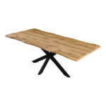 Tραπέζι Gilman mdf σε sonoma απόχρωση και μαύρο μεταλλικό πόδι 200x100x75εκ - Image 3