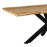 Tραπέζι Gilman mdf σε sonoma απόχρωση και μαύρο μεταλλικό πόδι 200x100x75εκ - Image 4
