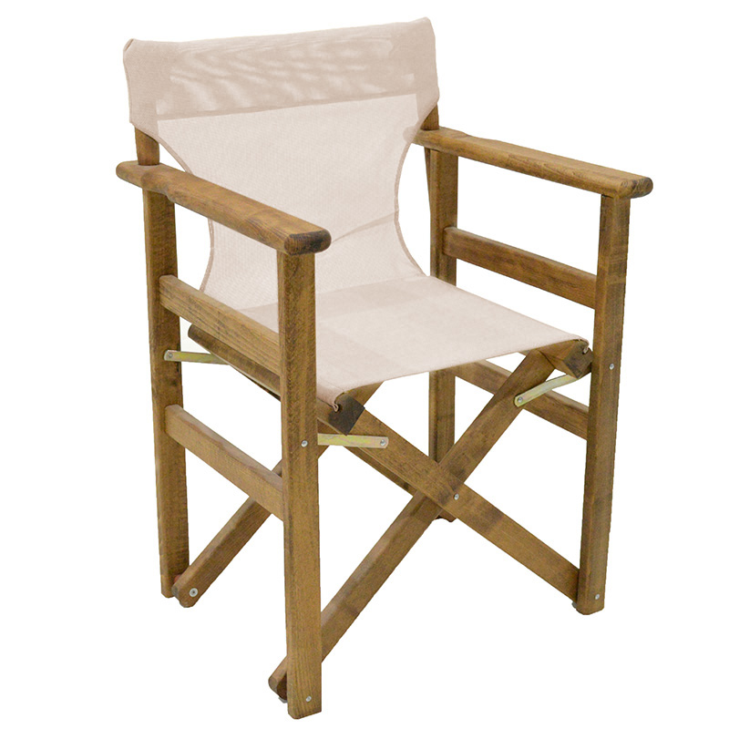 product_pako_237-000036 Καρέκλα-πολυθρόνα σκηνοθέτη Retto μασίφ ξύλο οξιάς καρυδί-πανί γκρι μπεζ - Image 1