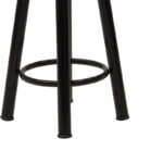 Σκαμπό μπαρ Onyx ξύλο δρυς-μέταλλο μαύρο gloss Φ33x77εκ - Image 3