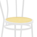 Καρέκλα Βιέννης pe rattan μπεζ-μέταλλο λευκό - Image 5