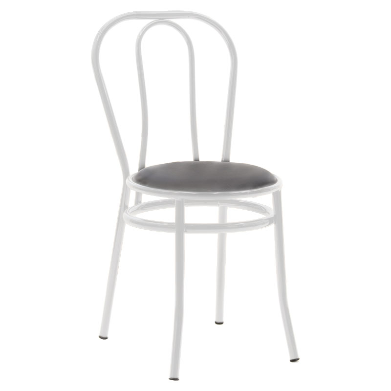 product_pako_243-000039 Καρέκλα Βιέννης I pu μαύρο-μέταλλο λευκό - Image 1