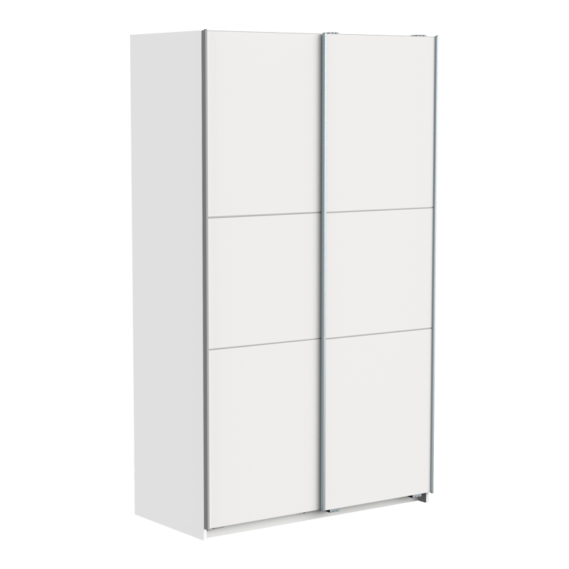 product_pako_244-000009 Ντουλάπα ρούχων Kawen δίφυλλη με συρόμενες πόρτες λευκό 116.5x60x203εκ - Image 1