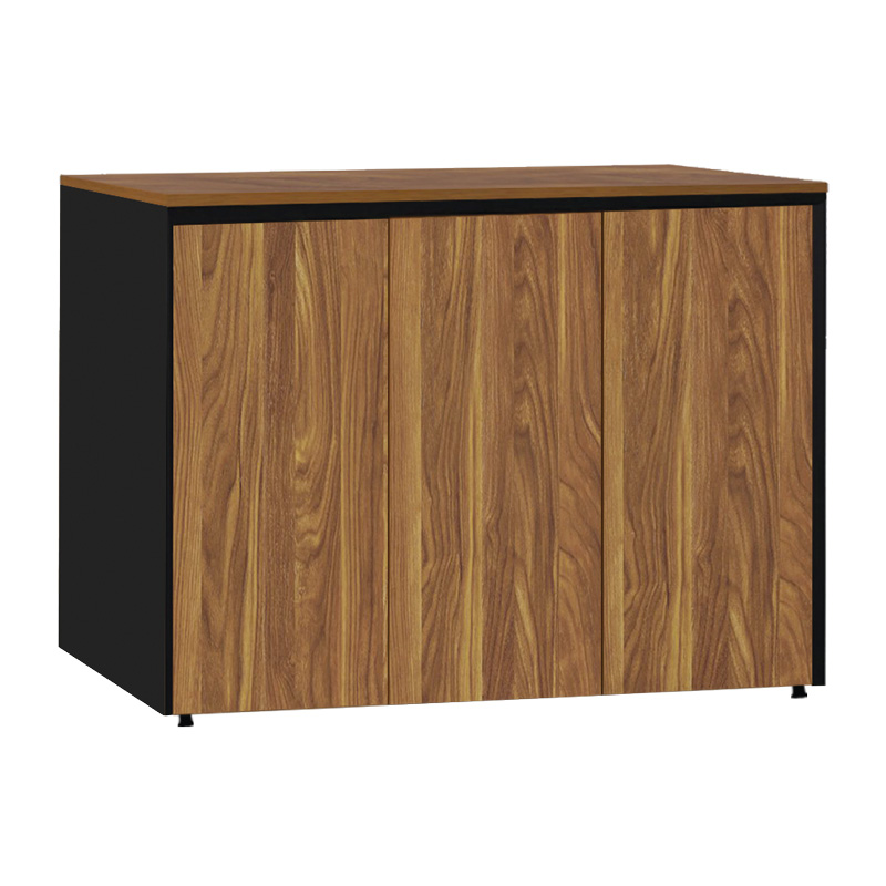product_pako_246-000021 Ντουλάπι γραφείου χαμηλό επαγγελματικό Oscar μελαμίνη σε καρυδί-ανθρακί απόχρωση 120x40x80εκ - Image 1