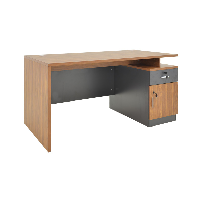 product_pako_246-000026 Γραφείο εργασίας επαγγελματικό Oscar σε καρυδί-ανθρακί απόχρωση 120x70x76εκ - Image 1