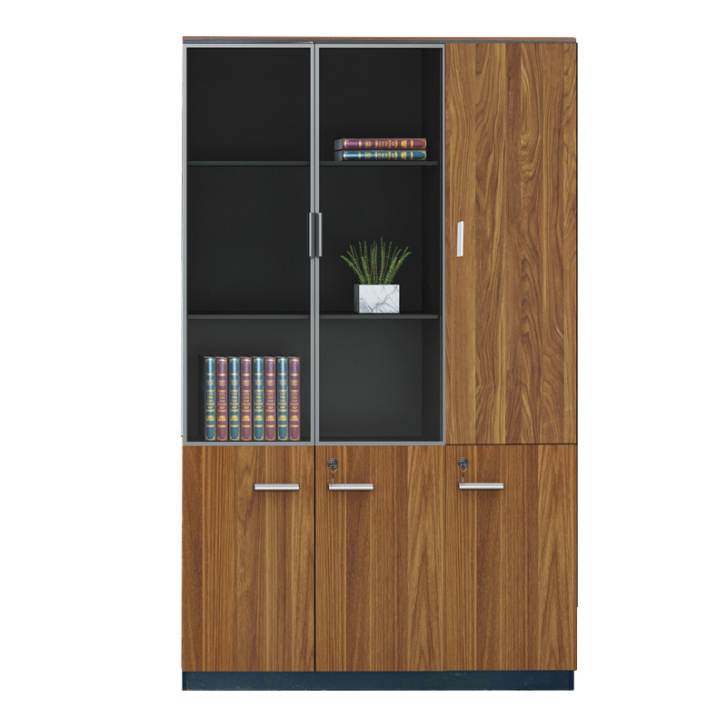 product_pako_246-000028 Ντουλάπα γραφείου επαγγελματική Oscar σε καρυδί-ανθρακί απόχρωση120x40x200εκ - Image 1