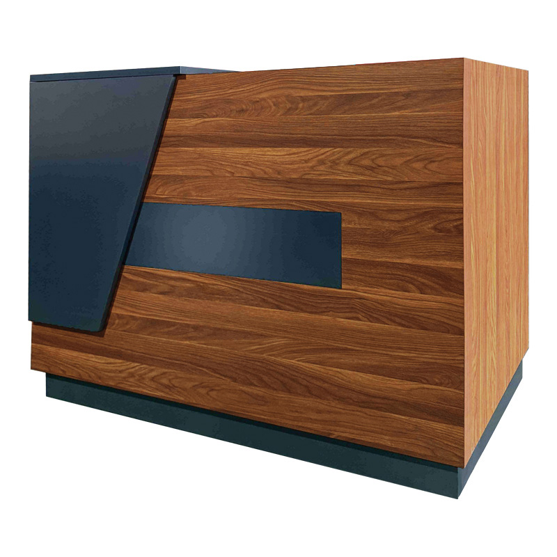 product_pako_246-000032 Γραφείο reception επαγγελματικό Oscar σε καρυδί-ανθρακί απόχρωση 140x65x110εκ - Image 1