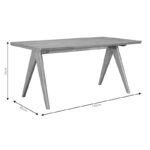 Τραπέζι Winslow ξύλο rubberwood ανοικτό καρυδί 160x85x75εκ - Image 5