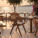 Πολυθρόνα Winslow ξύλο rubberwood ανοικτό καρυδί-pvc rattan φυσικό-ύφασμα γκρι (Σετ 2 τεμαχίων) - Image 3