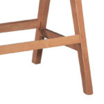 Σκαμπό bar Winslow ξύλο rubberwood ανοικτό καρυδί-pvc rattan φυσικό-ύφασμα γκρι (Σετ 2 τεμαχίων) - Image 4