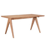Τραπεζαρία Winslow Ι σετ 5τεμ ξύλο rubberwood ανοιχτό καρυδί 160x85x75εκ - Image 3