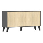 Μπουφές Billie ανθρακί-sonoma 149x40x77εκ - Image 3