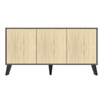 Μπουφές Billie ανθρακί-sonoma 149x40x77εκ - Image 5