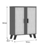 Παπουτσοθήκη-ντουλάπι Shoby sonoma-ανθρακί 70.5x30x91εκ - Image 6