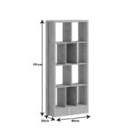 Βιβλιοθήκη Dividre sonoma oak μελαμίνης 80x30x181εκ - Image 6