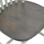 Καρέκλα Larus φυσικό ξύλo rubberwood ανθρακί-λευκό 50x49x90εκ. - Image 4