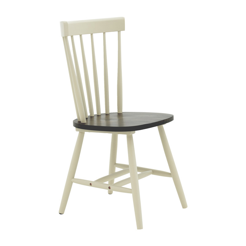 product_pako_250-000006 Καρέκλα Larus φυσικό ξύλo rubberwood ανθρακί-λευκό 50x49x90εκ. - Image 1